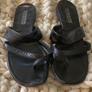 Manolo Blahnik crocodile Susa sandal